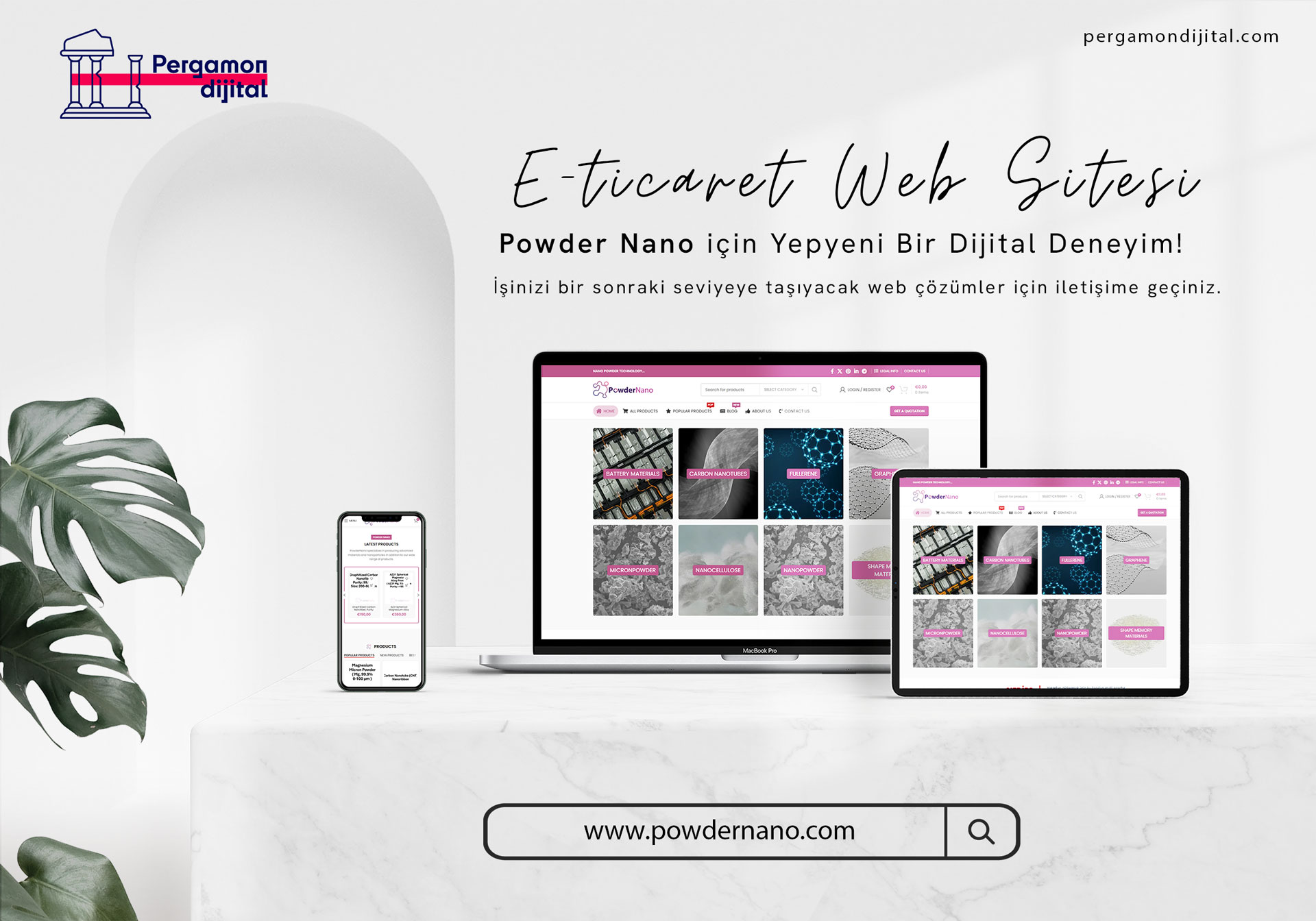 PowderNano – E-Ticaret Web Sitesi, Dijital Reklam ve SEO Yönetimi